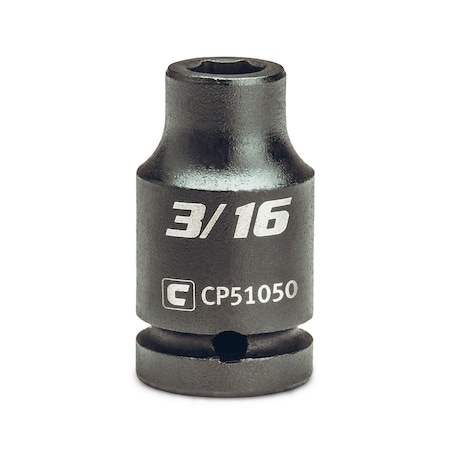 CAPRI TOOLS 1/4 in Drive 3/16 in 6-Point SAE Shallow Impact Socket CP51050